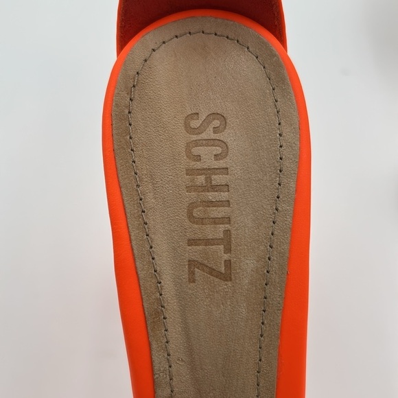 2082- Schutz Orange Platform Heels Size 7 B NWT - Picture 9 of 13